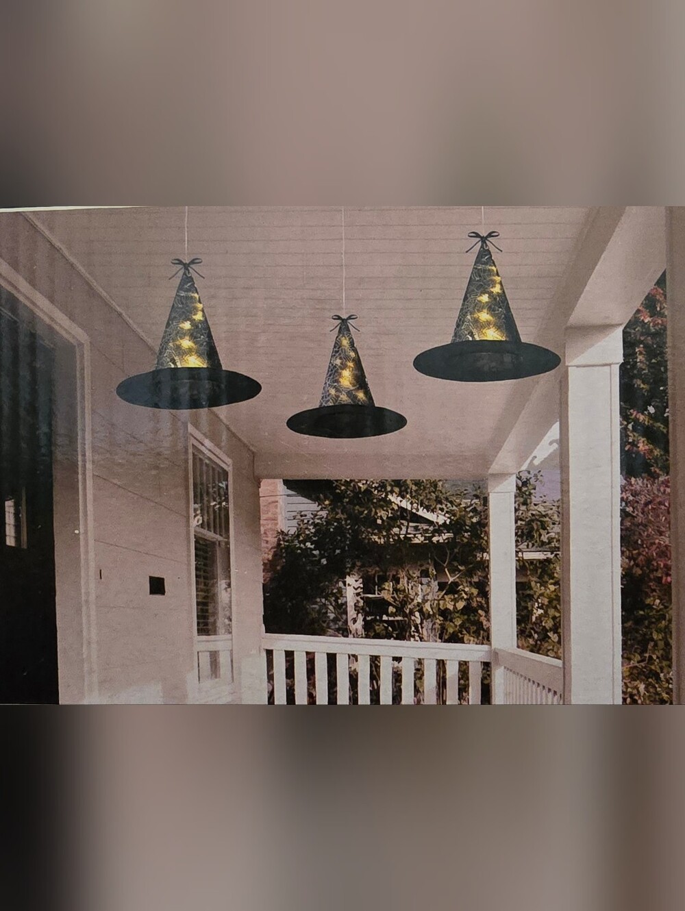 LED 3 Hanging Witch Hats with Timer Mode